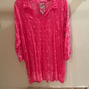 Johnny Was Fuchsia Embroidered Tunic or Dress